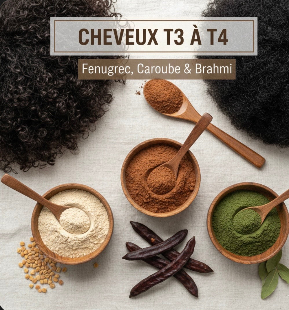 Secrets Capillaires DIY – Bienfaits des Poudres Végétales pour Cheveux Type 3 à 4